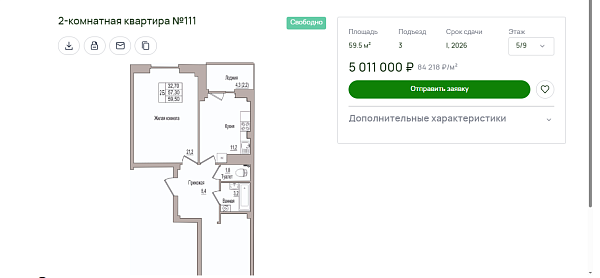 Продажа квартир- ул. Героя России Досягаева, д. 4